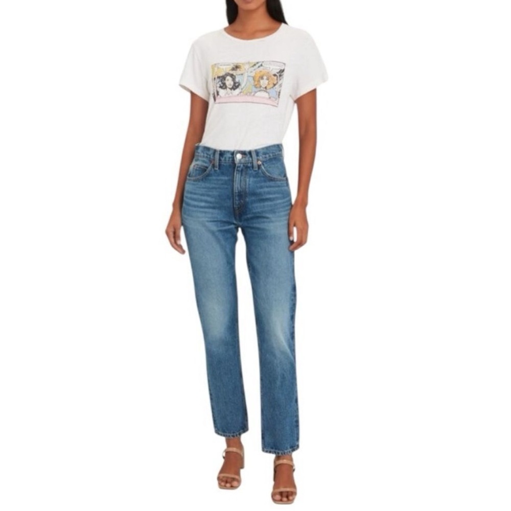 Re/Done Blue Straight Leg Jeans
